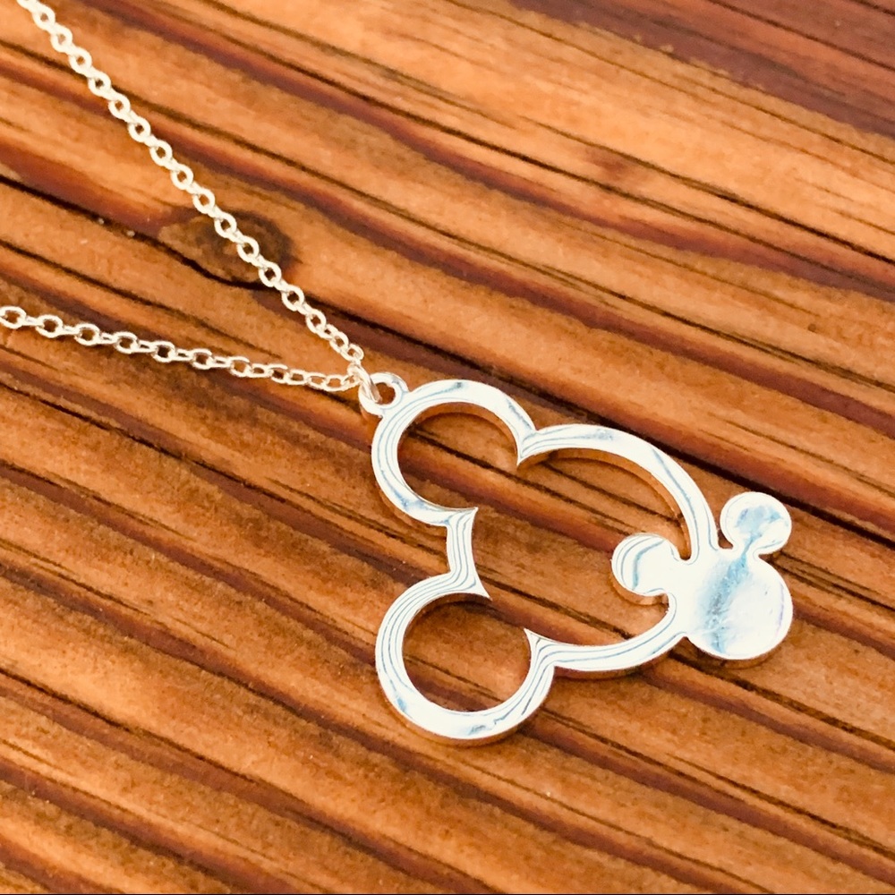 ROSE GOLD MICKEY MOUSE Stainless Steel Minimalist Necklace With Gift Box